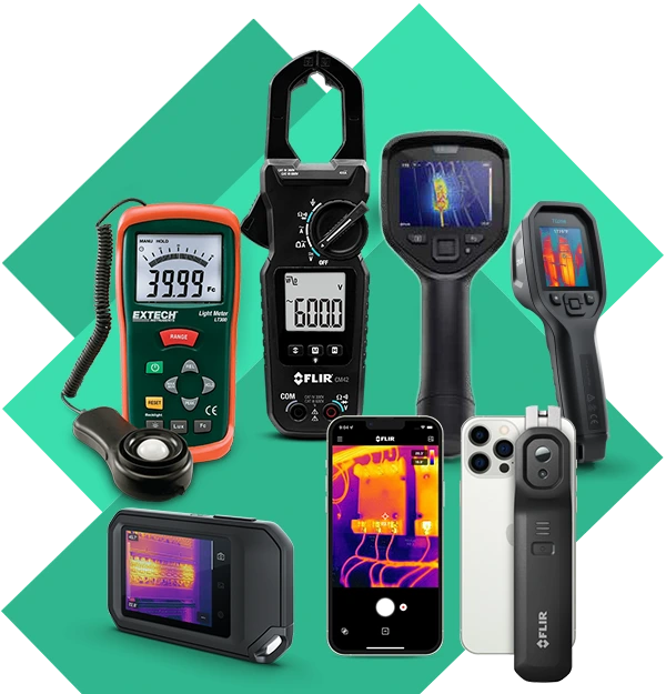 Image des produits de la Promotion FLIR et Extech 2025 pour les fêtes