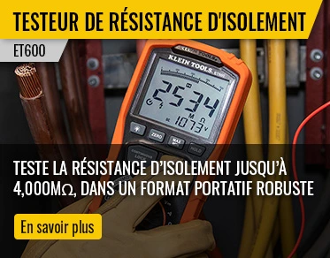 Image du Klein Tools ET600 Testeur de résistance d'isolement