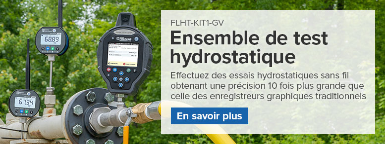 Effectuez des essais hydrostatiques sans fil obtenant une précision 10 fois plus grande que celle des enregistreurs graphiques traditionnels