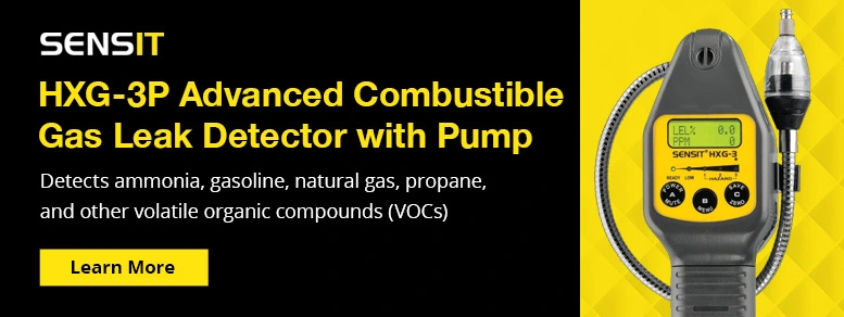 SENSIT HXG-3P Advanced Combustible Gas Leak Detector with Pump