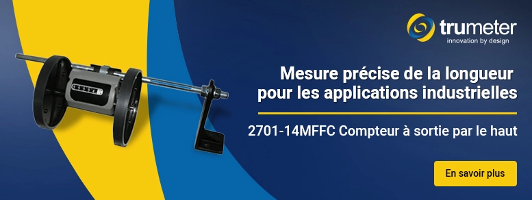 Image de Trumeter 2701-14MFFC Compteur à sortie par le haut avec deux roues