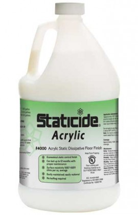 ACL Staticide 40001 Acrylic Anti-Static Floor Finish, 1 gal-