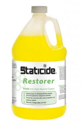 ACL Staticide 4100-1-CASE Restorer Anti-Static Floor Cleaners, 1 gal, 4-pack-