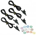 AEMC 2137.76 Test Leads, Set of 4, Black, 10ft (3m)-