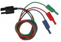 AEMC 2138.56 3-Pin Lead with Stackable Safety Banana Plugs for 6116, Colour Coded-