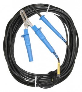 AEMC 2151 .22 Cordon de s&amp;eacute;curit&amp;eacute; blind&amp;eacute; avec pince Hippo pour les 6550 et 6555, bleu, 13.72 m-