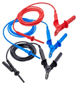 AEMC 2151.36 Integral Leads and Clips for the 6550 and 6555, Colour Coded, Set of 3-