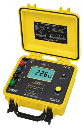 AEMC 4630 Ground Resistance Test Kit with 500&#039; test leads, 2000 &amp;ohm;, rechargeable battery-