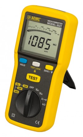 AEMC 6527 Digital Megohmmeter with continuity, 4000 &amp;ohm;-