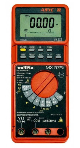 AEMC MX 57EX True RMS Intrinsically Safe Digital Multimeter, 500mA/600V AC/DC-