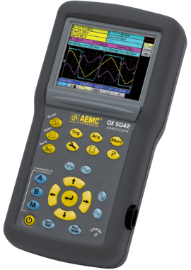 AEMC OX5042-CK Handscope Portable Oscilloscope, 2-Channel, 40MHz, MN251T, MiniFlex 3000-14-1-1-