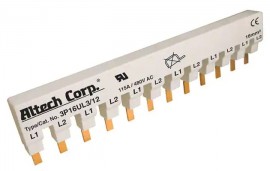 Altech 3P16UL3/12 3 Phase Busbar, 12 pins, UL489-