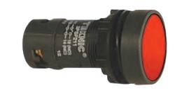 Altech 3PSF410 Bouton-poussoir en plastique non &amp;eacute;clair&amp;eacute;, 22 mm, 1 contact NO-