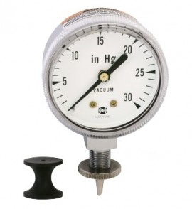 Ametek US 050462A Manom&amp;egrave;tre avec aiguille perforante et chrome-laiton, 0 &amp;agrave; 30&amp;quot;HG, cadran de 5.08 cm-