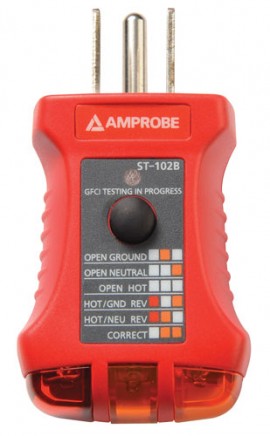 Amprobe ST102B Testeur de prise &amp;eacute;lectrique/DDFT-
