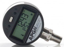 APG PG5 Series Digital Pressure Gauge, 0 to 15 psia, 2.66&amp;quot; dial, &amp;frac14; to 18 NPTM bottom, injected molded case EMI-X PDX-W-88341 housing-