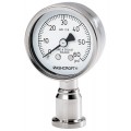 Ashcroft 1032 Pressure Gauge, 0 to 100 psi, 2&amp;quot; dial, &amp;frac34; tri-clamp lower, SS housing-