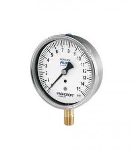 Ashcroft 1009 Manom&amp;egrave;tre, 0 &amp;agrave; 200 psi, cadran 63.5 mm, 0.25&amp;quot; NPT m&amp;acirc;le inf&amp;eacute;rieur, bo&amp;icirc;tier SS-