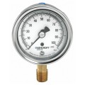 Ashcroft 1009 Pressure Gauge, 0 to 600 psi, 2.5&amp;quot; dial, &amp;frac14;&amp;quot; NPT male lower, SS housing-