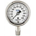 Ashcroft 1009 Pressure Gauge, 0 to 600 psi, 2.5&amp;quot; dial, &amp;frac14;&amp;quot; NPT male lower, SS housing-