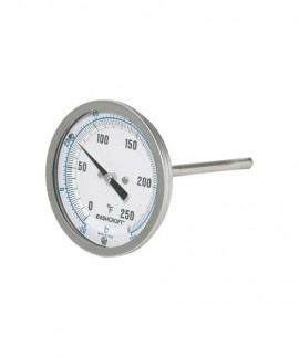 Ashcroft 30EI60R040XCS0/250F Bimetal Thermometer, 4&quot; Stem, Dual Scale 0 to 250&amp;deg;F/C-