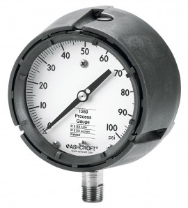 Ashcroft 1259 Pressure Gauge, 0 to 10,000 psi, 4.5&amp;quot; dial, &amp;frac12; NPT male lower, PBT polybutylene terephthalate-