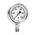 Ashcroft 1008 Pressure Gauge, 0 to 1000 psi, 2.5&amp;quot; dial, &amp;frac14;&amp;quot; NPT male lower, SS housing-