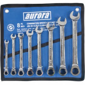 Aurora Tools TEQ832 Combination Wrench Set, imperial, 8-piece-