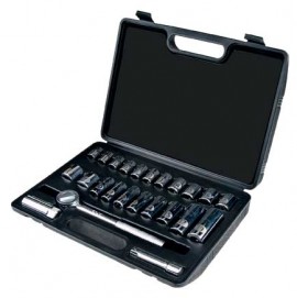Aurora Tools TLV358 24-Piece Metric Socket Set, 3/8" Drive-