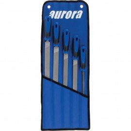 Aurora Tools UAU777 Ensemble de limes avec poign&amp;eacute;es, lot de 5-