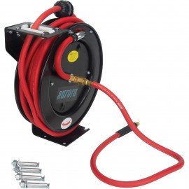 Aurora Tools UAV180 Enrouleur de tuyau, air/eau, 9.52 mm x 10.67 m, 300 psi-