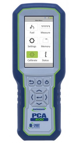 Bacharach 2412-1312 PCA 400 Combustion/Emissions Analyzer with O&lt;sub&gt;2&lt;/sub&gt;, CO, NO, NO&lt;sub&gt;2&lt;/sub&gt;, Viton Hose &amp;amp; Bluetooth printer-