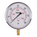 Baker 421AVND Series Pressure Gauge, 0 to 300 psi/0 to 2100 kPa, 4.5&amp;quot; dial, &amp;frac14;&amp;quot; NPT bottom, SS housing-