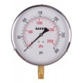 Baker 421AVND Series Pressure Gauge, 0 to 300 psi/0 to 2100 kPa, 4.5&amp;quot; dial, &amp;frac14;&amp;quot; NPT bottom, SS housing-