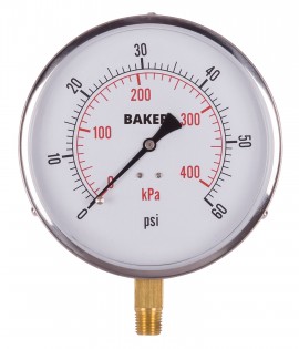 Baker 421AVND-60 Manom&amp;egrave;tre, 0 &amp;agrave; 60 psi-