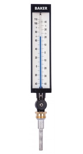 Baker 9VU35-115 Industrial Thermometer, -40 to 110&amp;deg;F/-40 to 43&amp;deg;C-