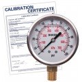 Baker AVNC Series Liquid Filled Pressure Gauge, 0 to 3000 psi/0 to 21,000 kPa, 2.5&amp;quot; dial, &amp;frac14;&amp;quot; NPT bottom, SS housing,-