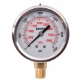 Baker AVNC-6000P Manom&amp;egrave;tre, rempli de glyc&amp;eacute;rine, connexion inf&amp;eacute;rieure &amp;frac14;&amp;rsquo;&amp;rsquo; NPT, 0 &amp;agrave; 6 000 psi/0 &amp;agrave; 42 000 kPa-