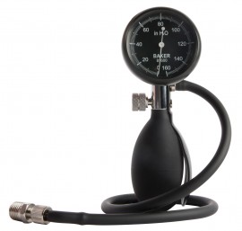 Baker B1600 Calibrateur de pression avec poire &amp;agrave; soupape, 0 &amp;agrave; 160&amp;nbsp;inH&lt;sub&gt;2&lt;/sub&gt;O-