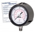 Baker LF45 Series Liquid Filled Pressure Gauge, 30&amp;quot;-0 to 30 psi, 4.5&amp;quot; dial, &amp;frac12;&amp;quot; NPT bottom, impact resistant phenolic case,-