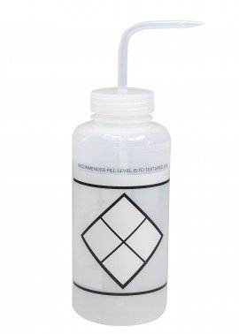 Bel-Art 11646-3832 Safety-Labeled Wide-Mouth Wash Bottles, 32 oz, LYOB-