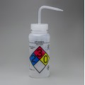 Bel-Art 12416-0019 GHS-Labeled and Safety-Vented Wide Mouth Wash Bottles, 16 oz, ethanol-