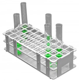 Bel-Art Scienceware 187450002 No-Wire Test Tube Rack 20mm White-