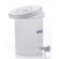 Bel-Art 35226-0000 Polly-Crock Tank with lid and faucet, 6 gal, 16"-
