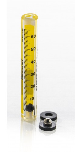 Bel-Art 40400-0025 Riteflow Borosilicate Glass Unmounted Flowmeter, 65 mm, size 4-