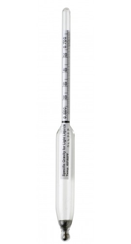 Bel-Art 618014500 DURAC Plain Specific Gravity Hydrometer, 0.700 to 0.810, 12"-