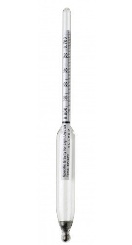 Bel-Art 618014500 DURAC Plain Specific Gravity Hydrometer, 0.700 to 0.810, 12&quot;-