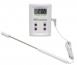 Bel-Art B60900-0400 H-B DURAC Calibrated Electronic Thermometer with stainless steel probe; -58 to 392&amp;deg;F (-50 to 200&amp;deg;C), 2.5 x 3.8"-