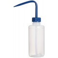 Bel-Art F11615-0250 Narrow Mouth 250ml (8oz) Wash Bottle, Blue Cap, Pack of 6-