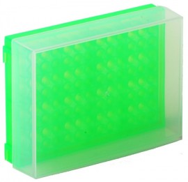 Bio Plas 0031F Preparation Rack, with cover, 96 Wells, Fluorescent Green, (Pack of 5)-